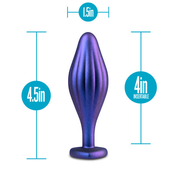 Anal Adventures Matrix Wavy Bling Plug Sapphire - Sex Aides