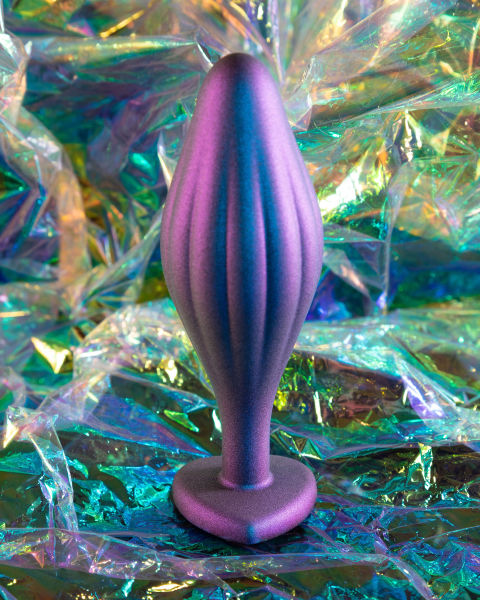 Anal Adventures Matrix Wavy Bling Plug Sapphire - Sex Aides