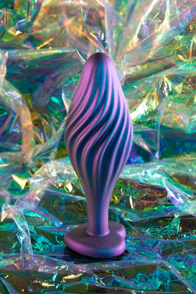 Anal Adventures Matrix Swirl Bling Plug Sapphire - Sex Aides