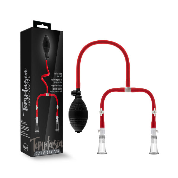 Temptasia Nipple Squeeze Pump System Black - Sex Aides