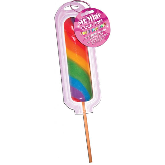 Jumbo Rainbow Cock Pops 1pc - Sex Aides