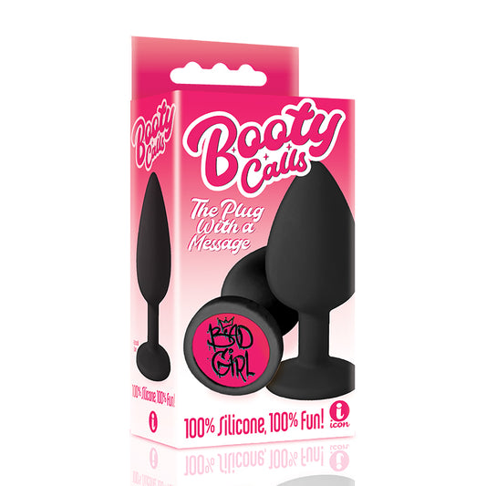 The 9's Booty Call Silicone Butt Plug Black Bad Girl - Sex Aides