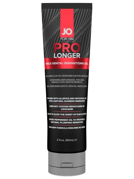 Jo Prolonger Gel Desensitizer Benzocaine Free 2 Oz - Sex Aides