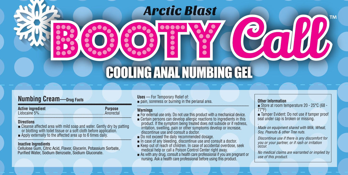 Booty Call Arctic Blast Anal Numbing & Cooling Gel - Sex Aides