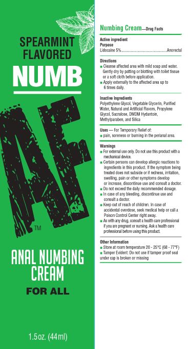 Numb Af Desensitizing Anal Cream Mint - Sex Aides