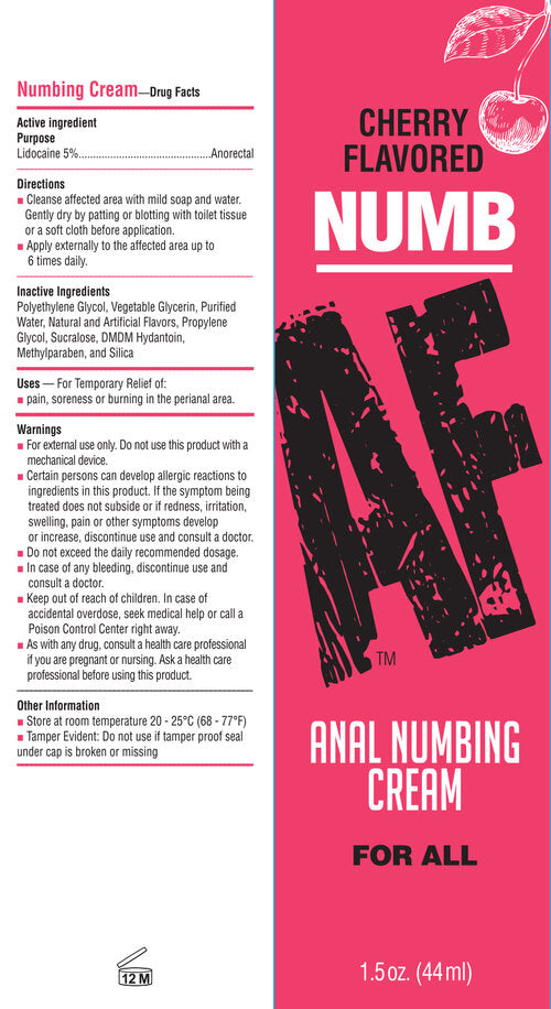 Numb Af Anal Desensitizer Gel 1.5 Oz - Sex Aides