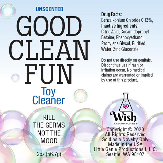 Good Clean Fun Unscented 2 Oz Cleaner - Sex Aides