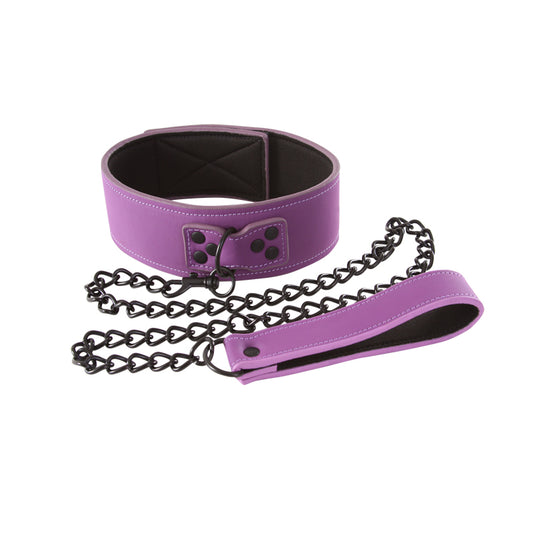 Lust Bondage Collar Purple - Sex Aides