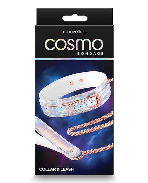 Cosmo Bondage Collar & Leash Rainbow - Sex Aides