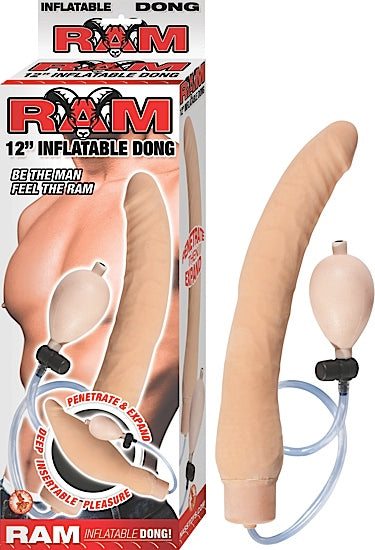 Ram 12in Inflatable Dong Flesh - Sex Aides