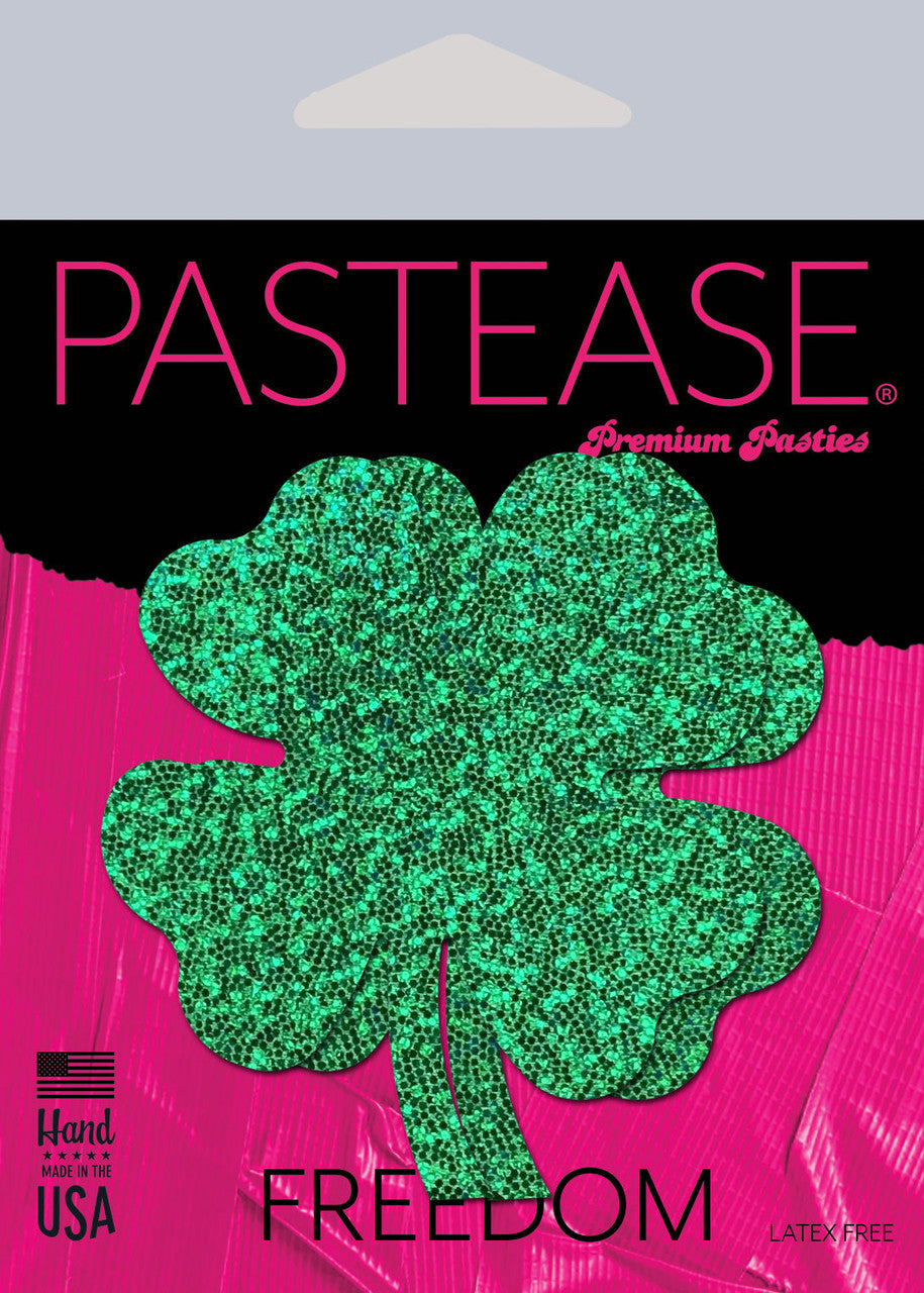 Pastease Four Leaf Clover: Glittering Green Shamrocks - Sex Aides