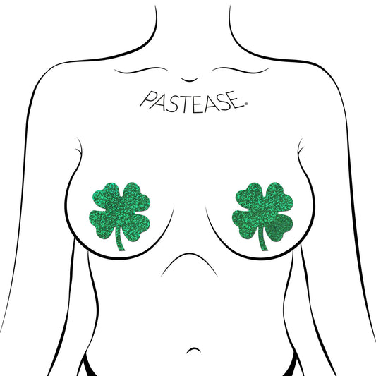 Pastease Four Leaf Clover: Glittering Green Shamrocks - Sex Aides