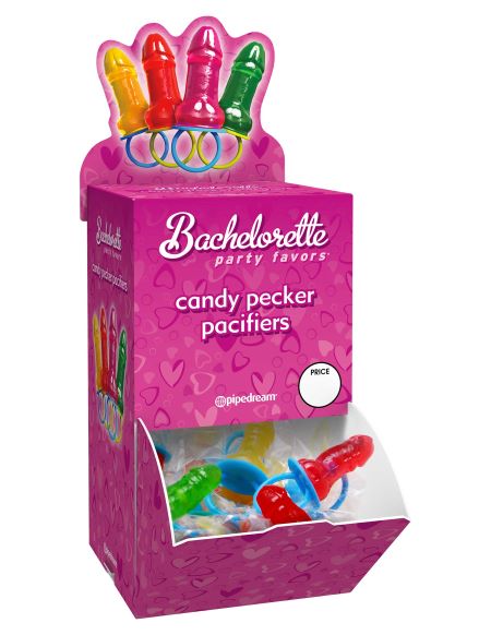 Bachelorette Candy Pecker Pacifier (48 Per Pop Display) - Sex Aides