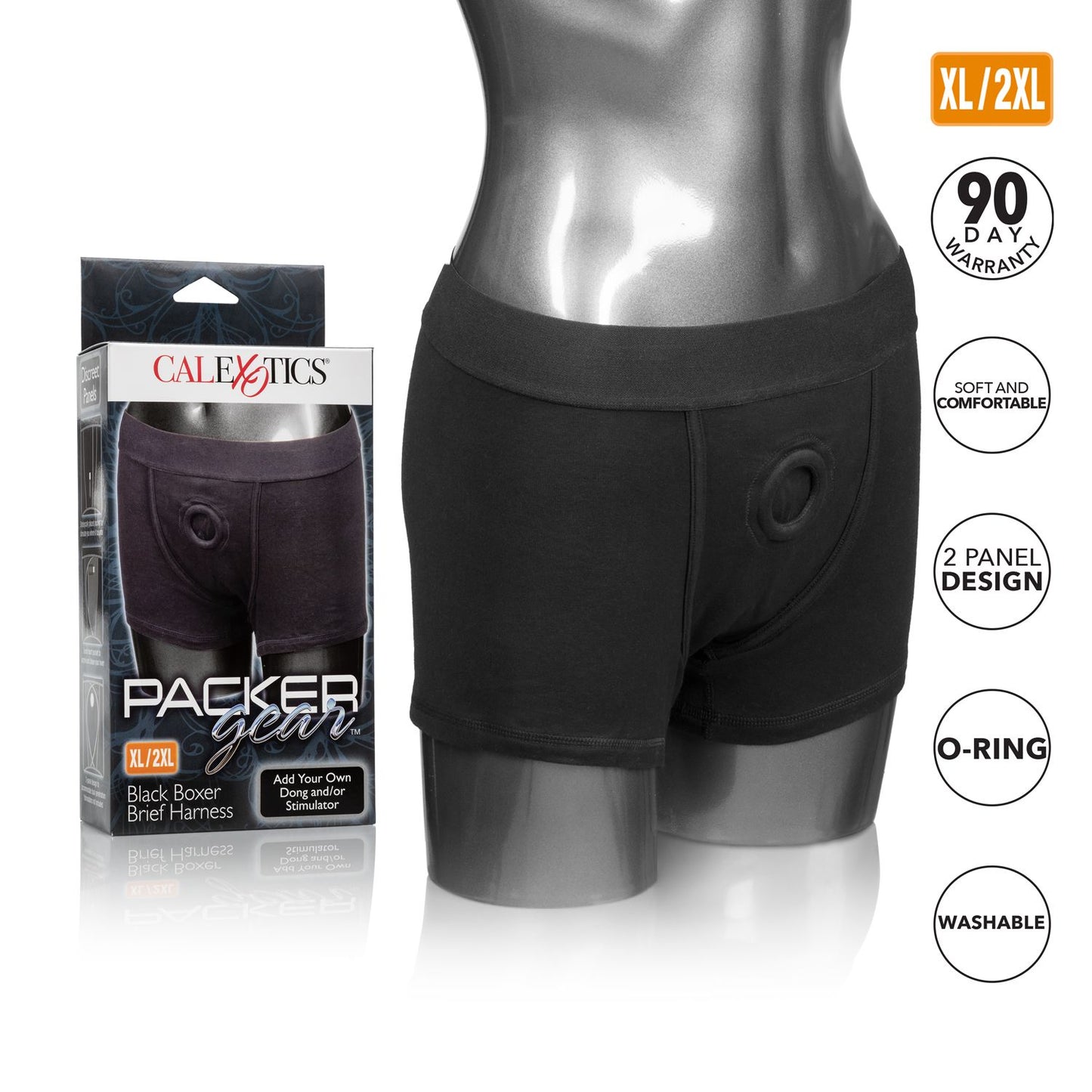 Packer Gear Black Boxer Brief Harness | Sex Aides