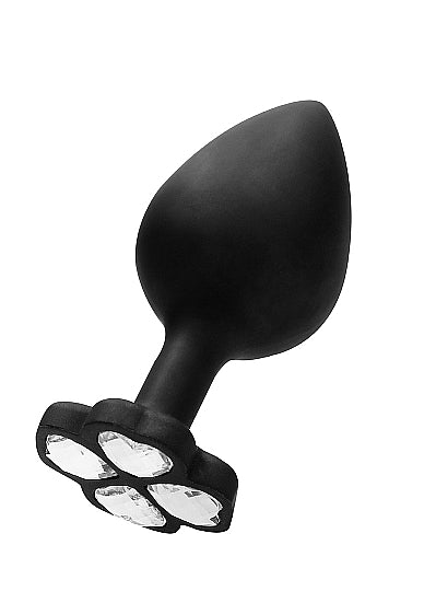 Large Lucky Diamond Butt Plug Black - Sex Aides