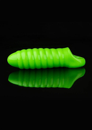 Glow Swirl Thick Stretchy Penis Sleeve Glow In The Dark - Sex Aides