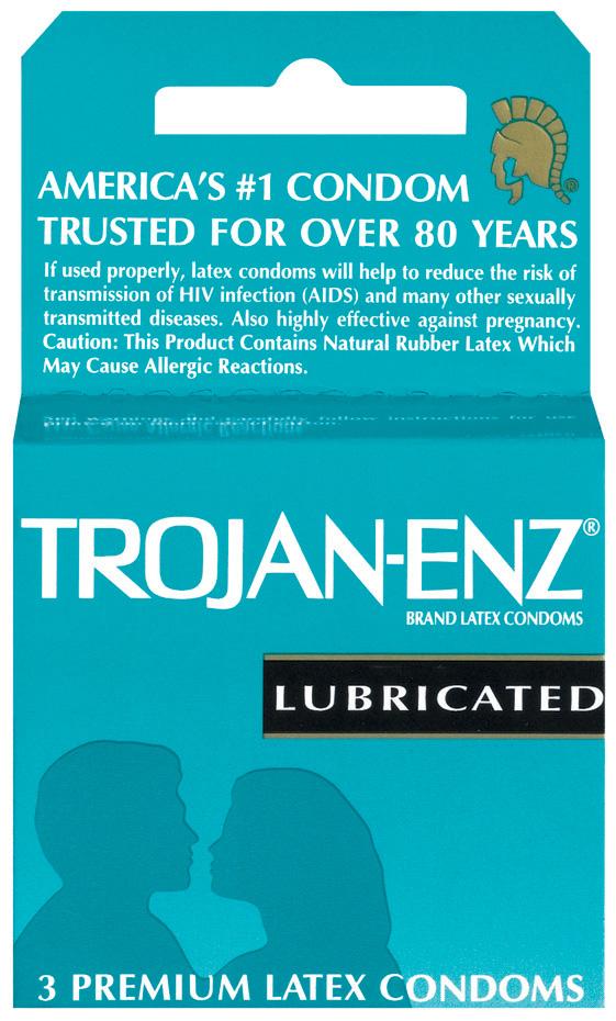 Trojan Enz (lubed) 3pk - Sex Aides