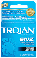 Trojan Enz (lubed) 3pk - Sex Aides