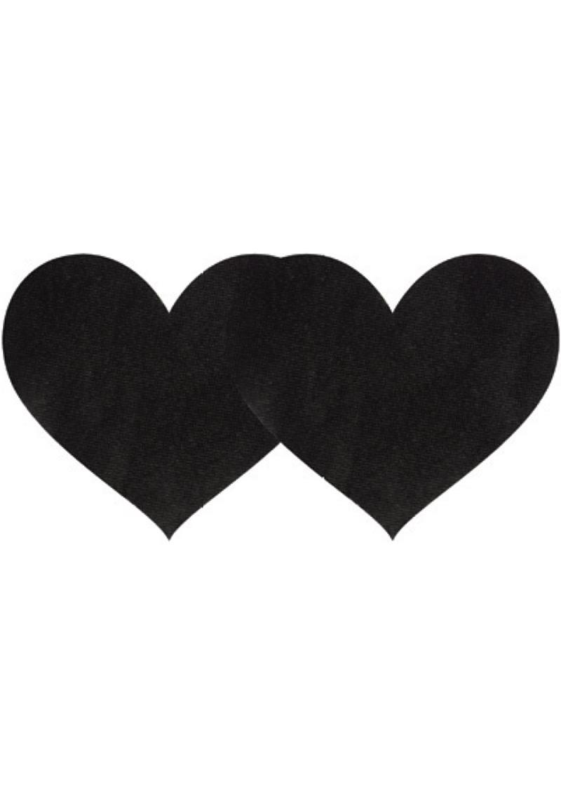 Pasties Black Satin Heart - Sex Aides