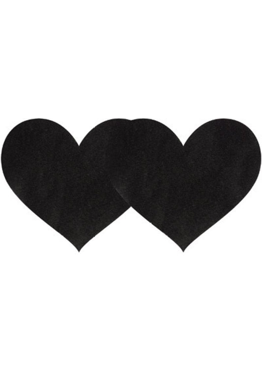 Pasties Black Satin Heart - Sex Aides