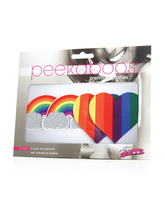 Pasties Pride Glitter Rainbows & Hearts - Sex Aides