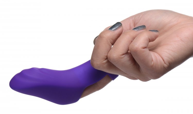 Frisky 7x Finger Bang'her Pro Finger Vibe Purple - Sex Aides